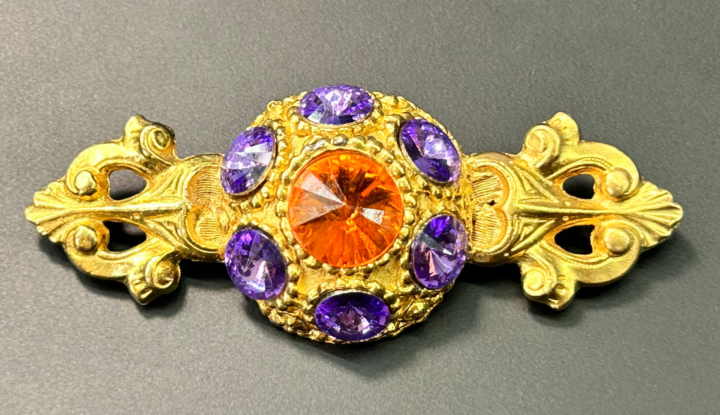 Vintage Rivoli Rhinestone Brooch