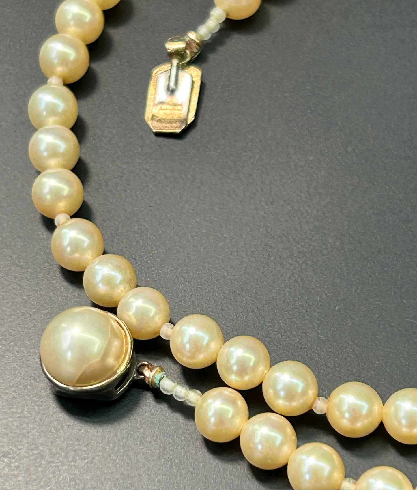Sterling Silver Faux Pearl Necklace