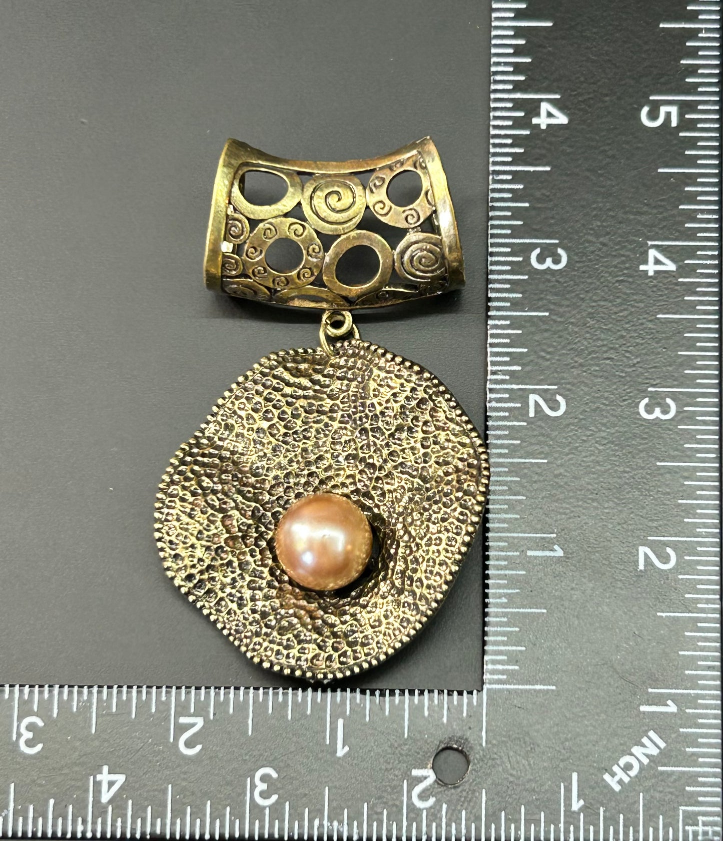 GB Faux Pearl Slide Pendant