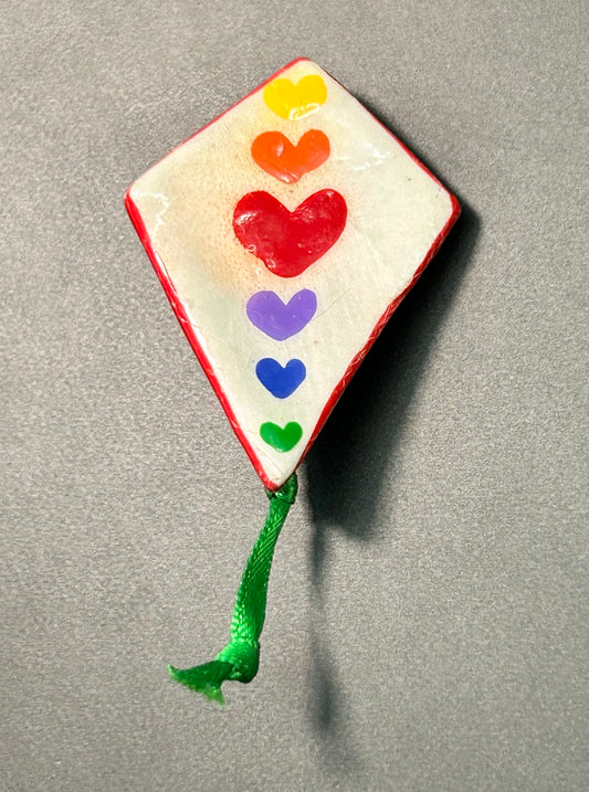 Handmade Ceramic Kite Brooch