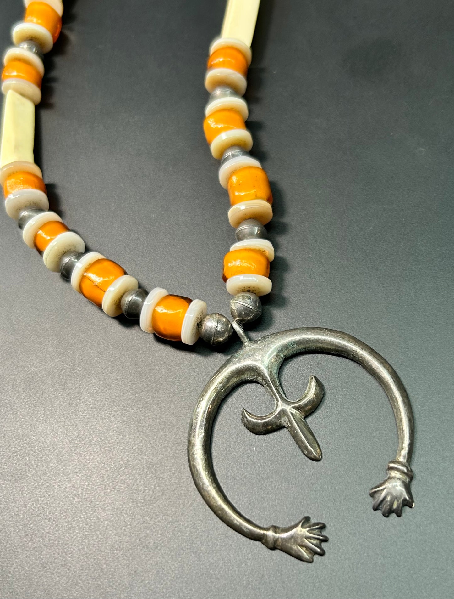 Native American Sterling Silver Naja Necklace