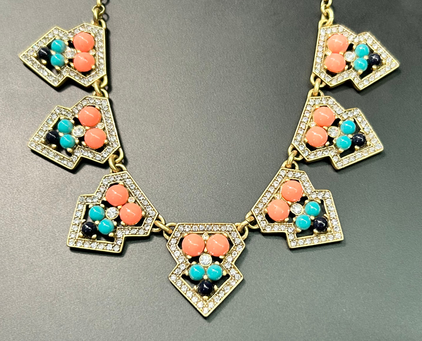 J. Crew Resin & Rhinestone Necklace