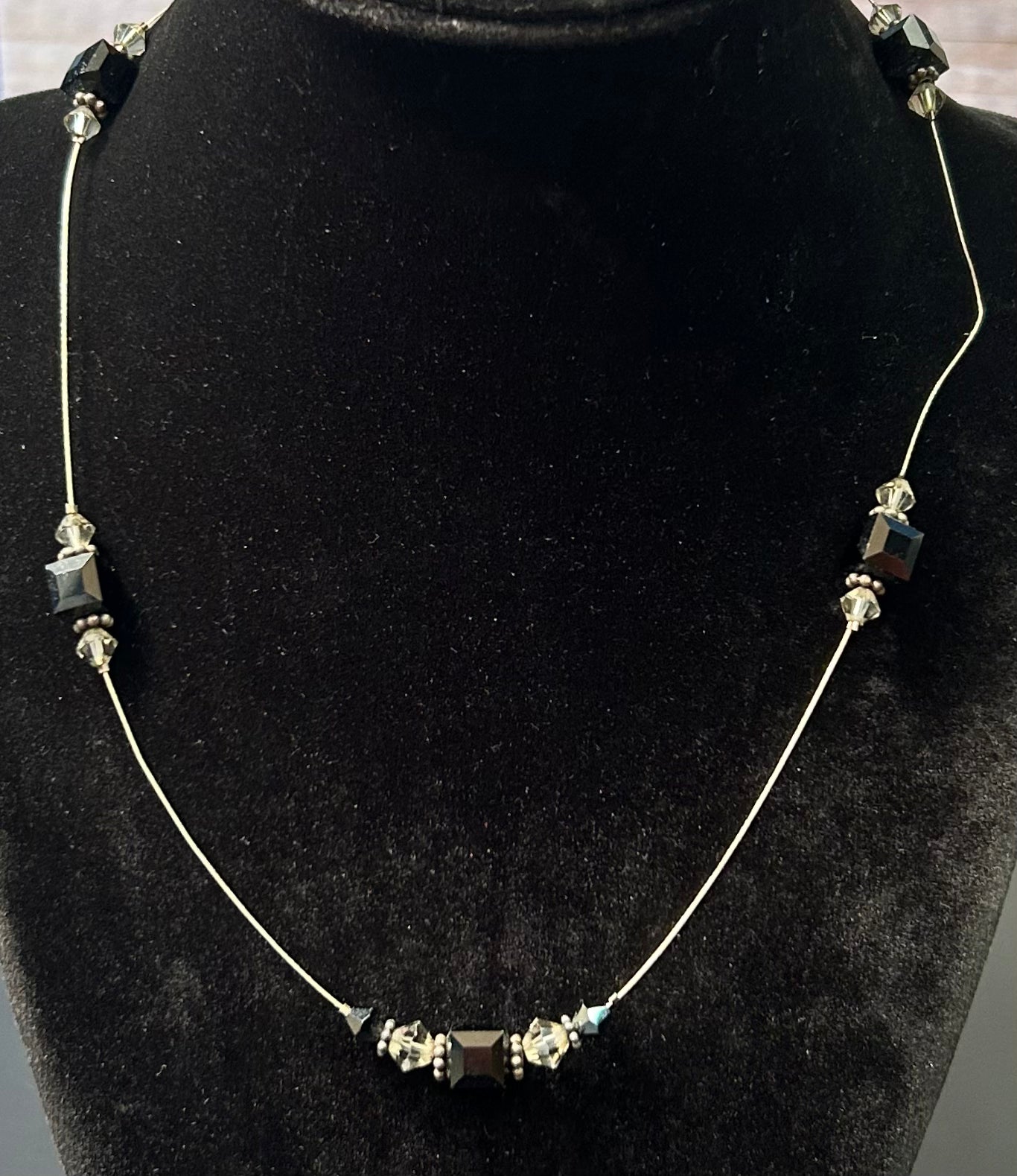 Sterling Silver Glass Bead Necklace