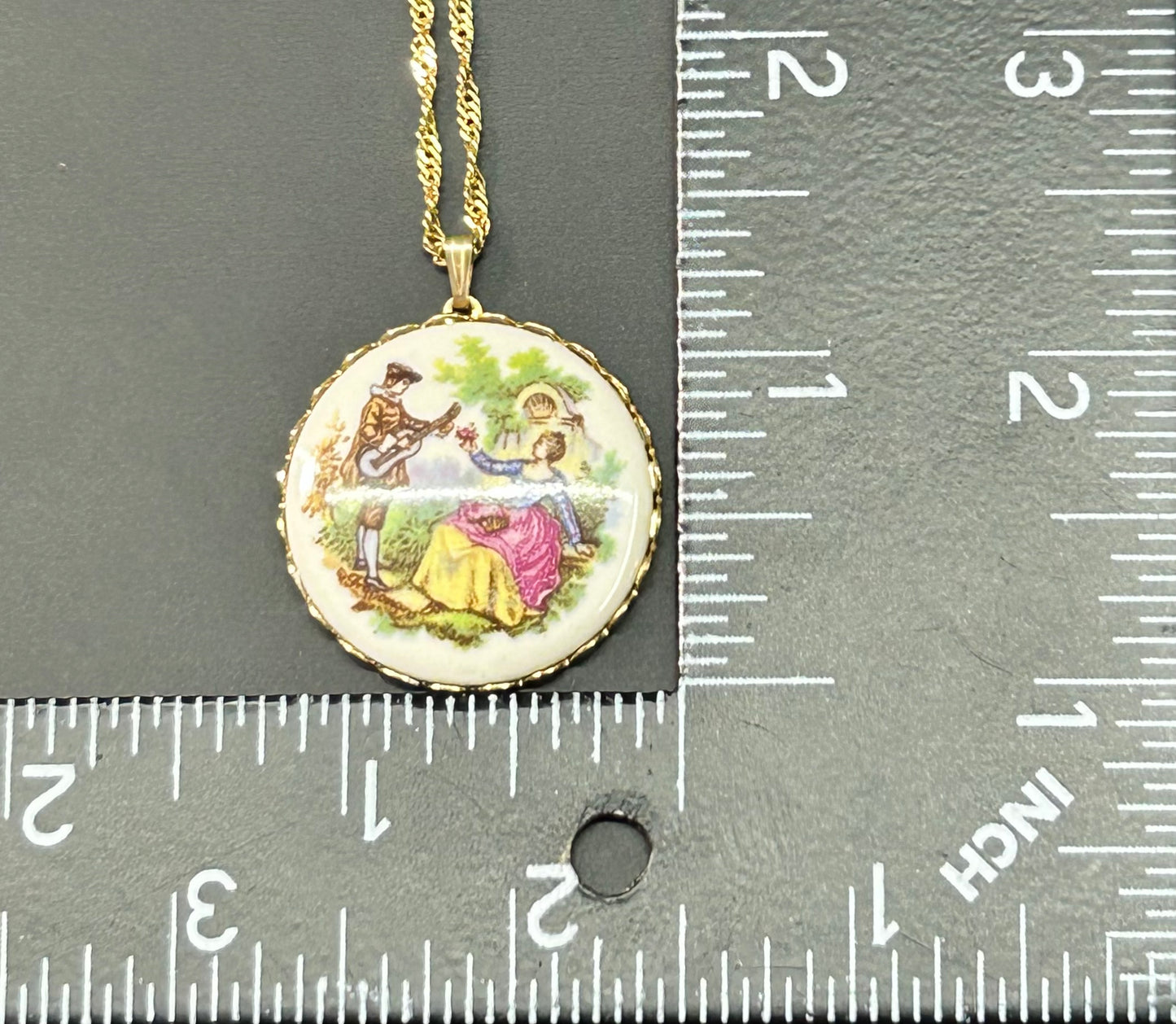 Fragonard Courting Couple Necklace