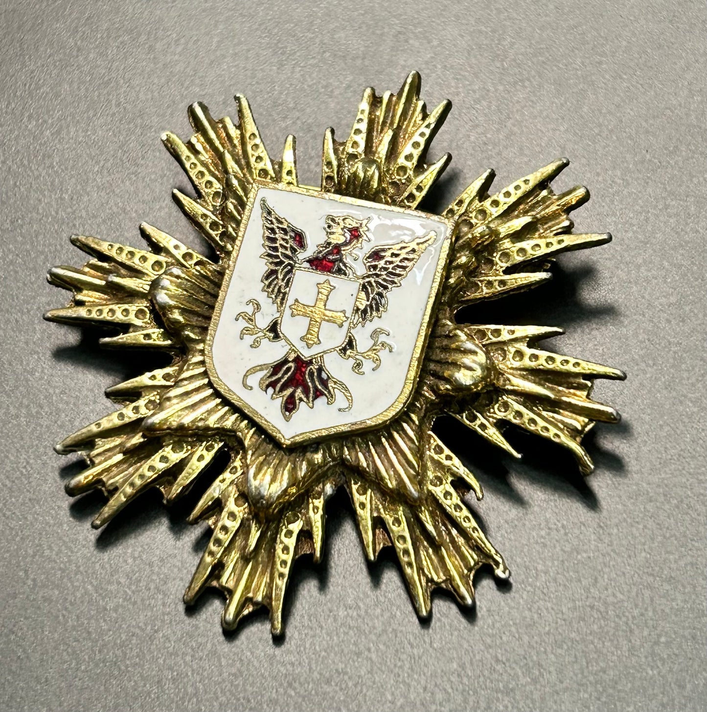 Vintage Coat of Arms Crest Brooch