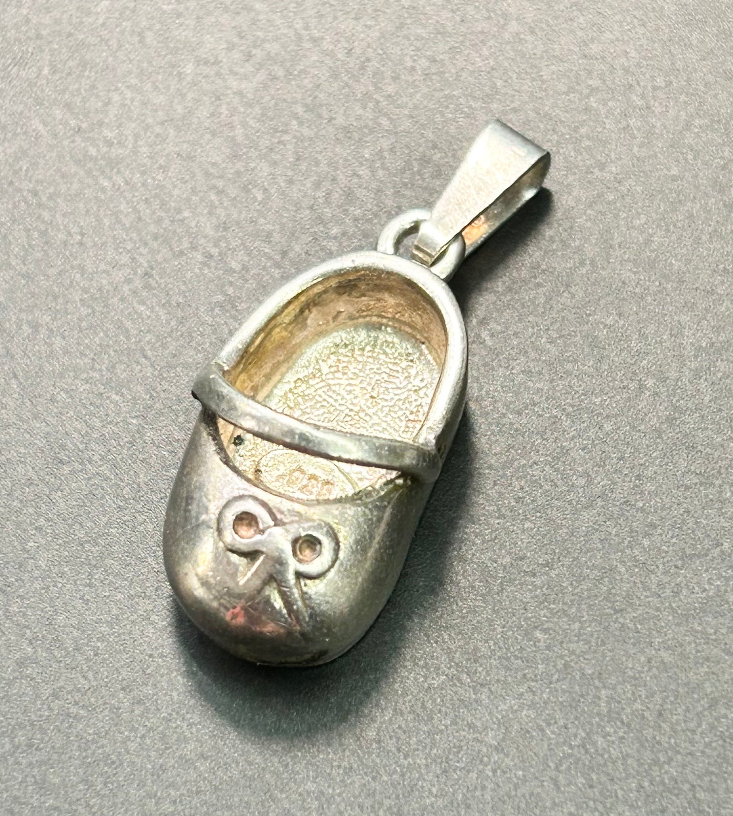 Sterling Silver Engraved Baby Shoe Pendant