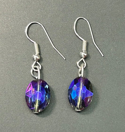 AB Faceted Glass Bead Earrings