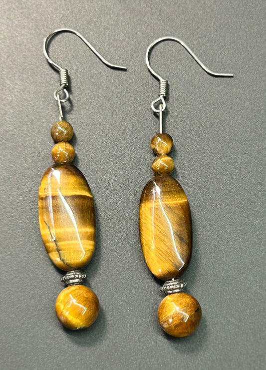 Tigers Eye Earrings