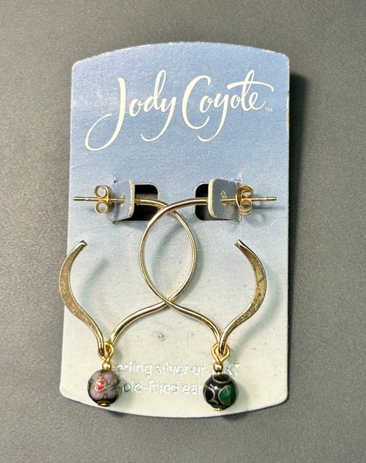 Jody Coyote Cloisonné Earrings