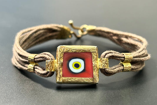 Sterling Silver Vermeil Evil Eye Bracelet