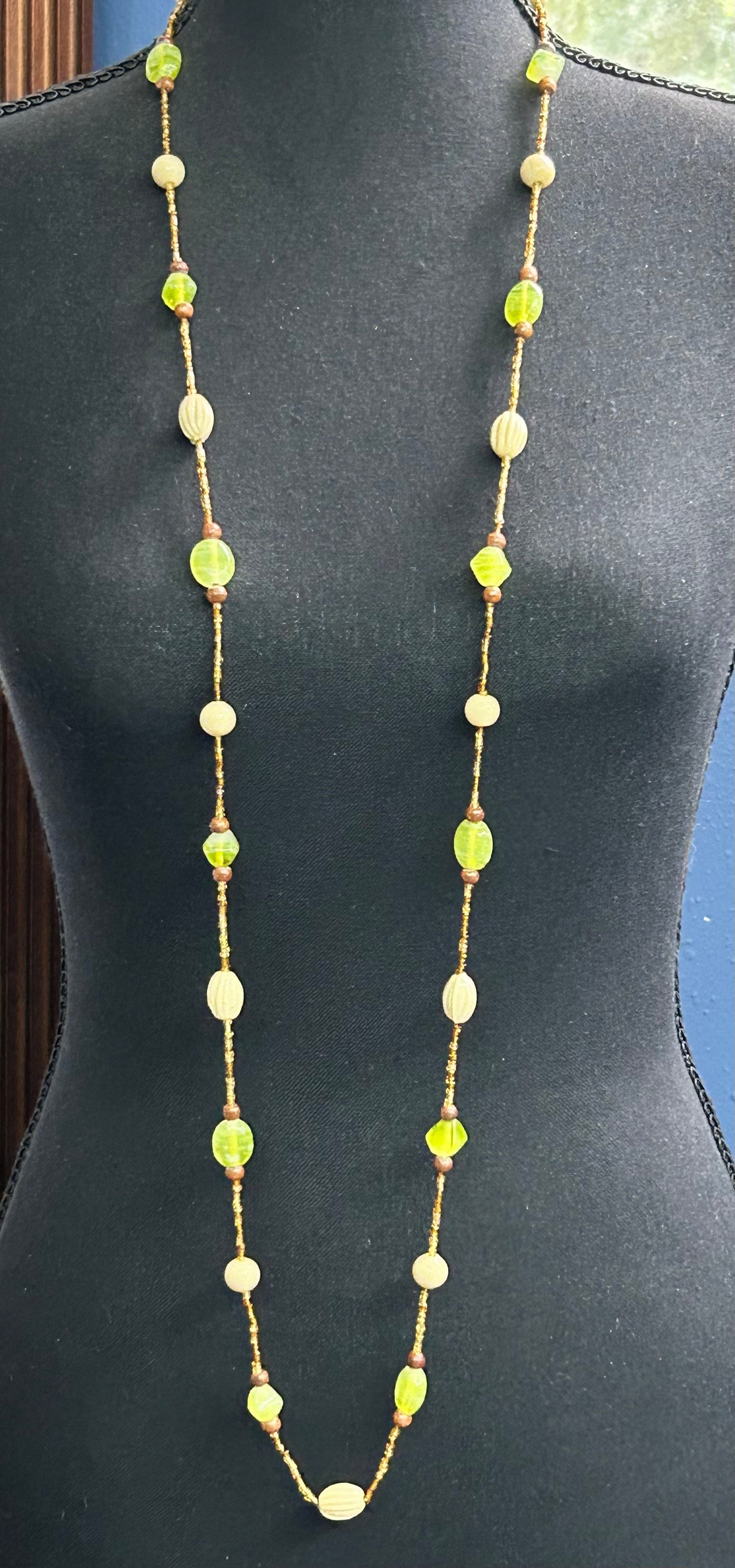 Vintage Glass & Seed Bead Necklace