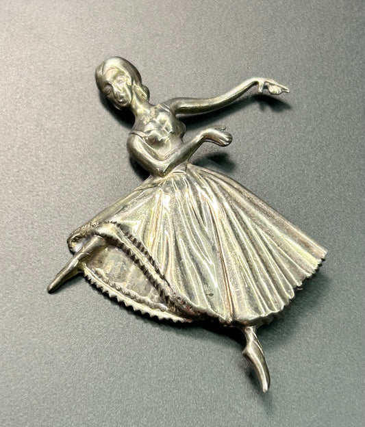 Lang Sterling Silver Ballerina Brooch