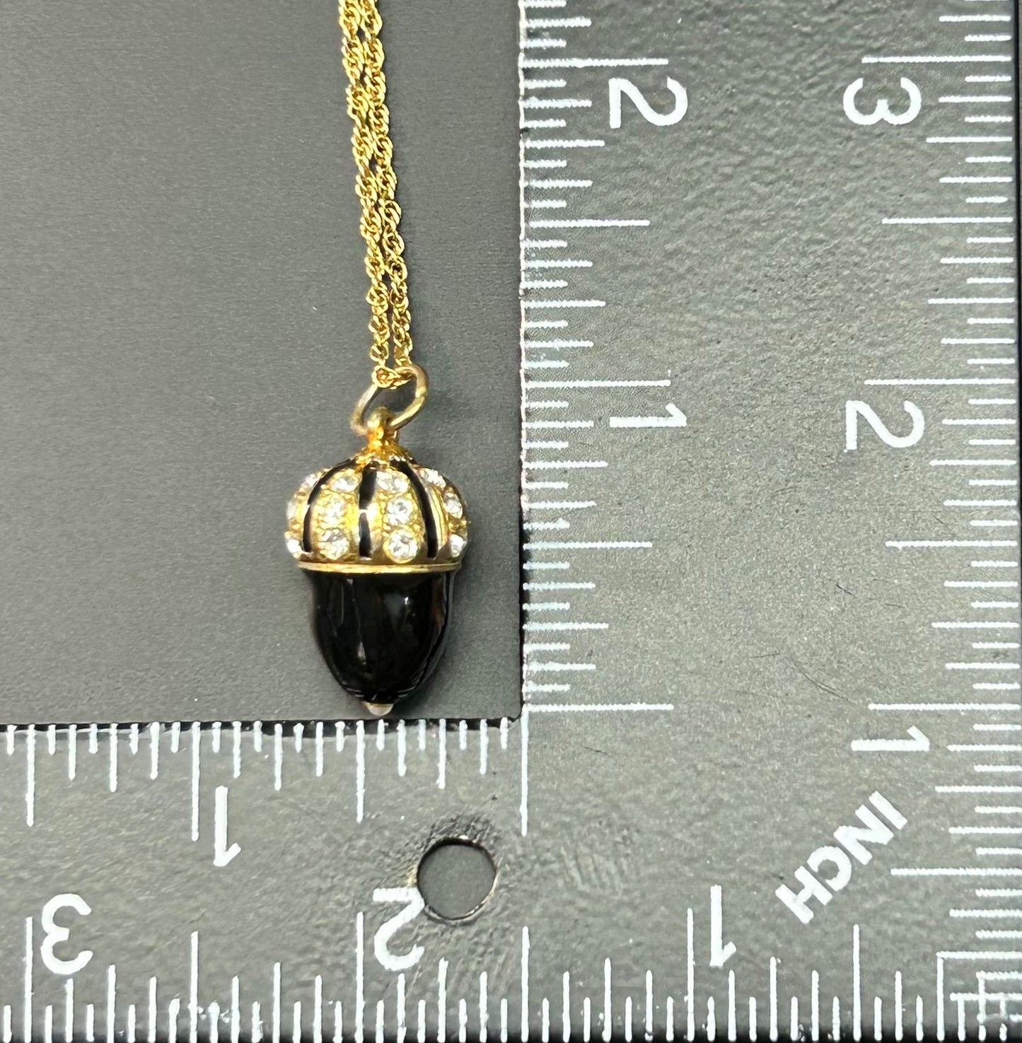 Rhinestone Pinecone Necklace