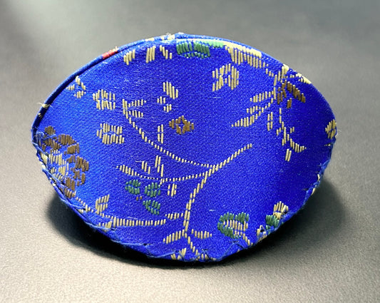 Embroidered Blue Coin Pouch