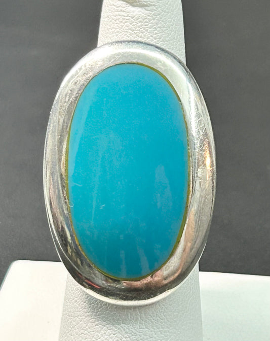 Sterling Silver Faux Turquoise Ring