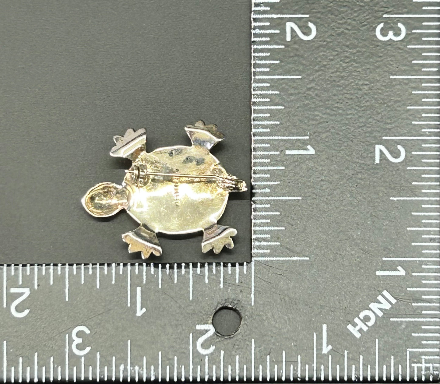 Alpaca Mexico Turtle Brooch