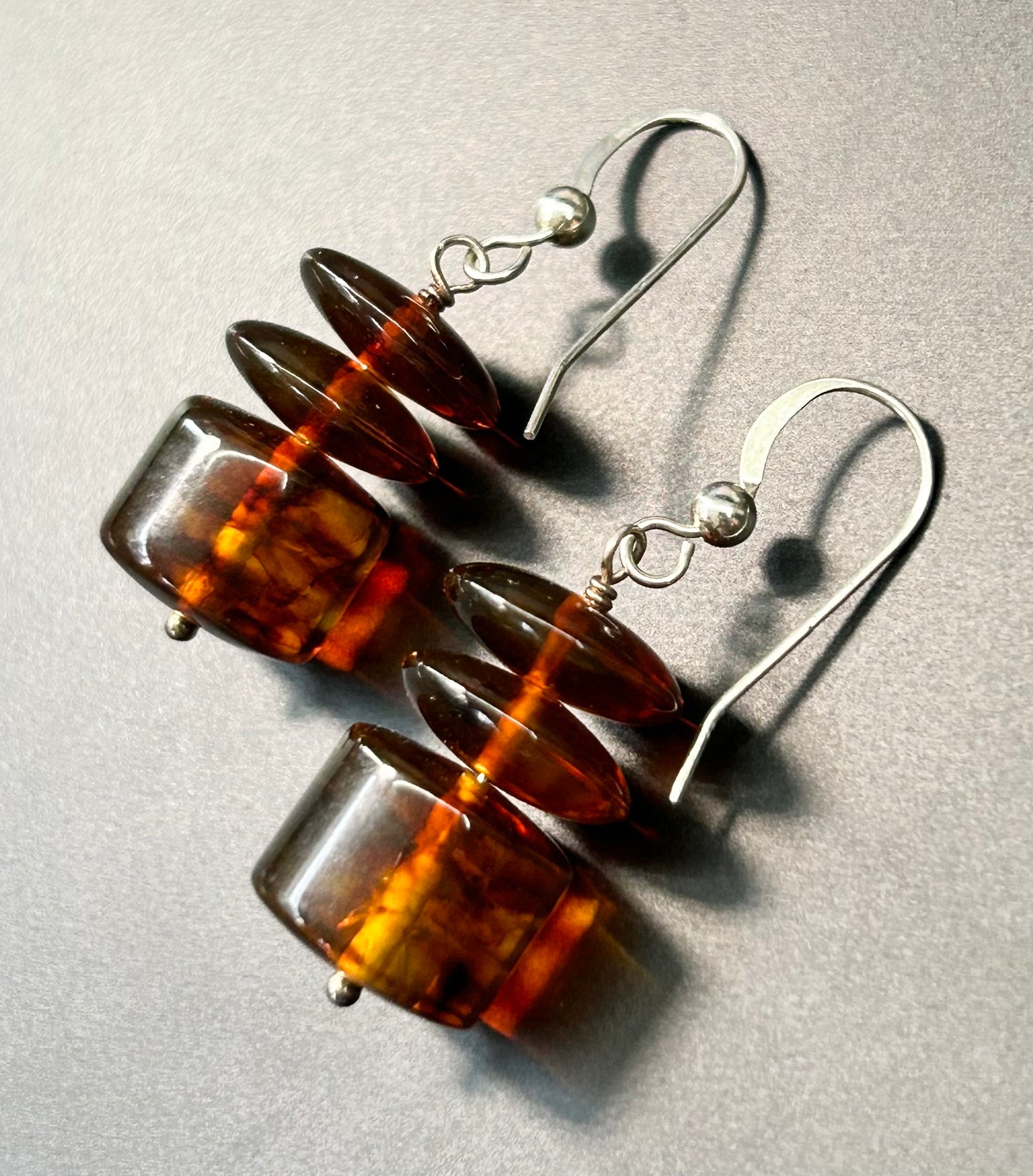 Jay King DTR Amber Color Earrings