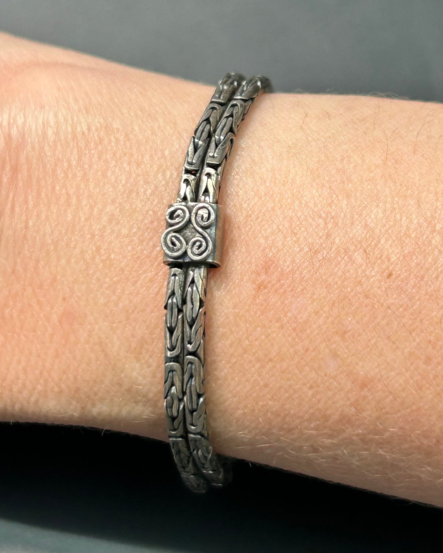 Sterling Silver Byzantine Bracelet