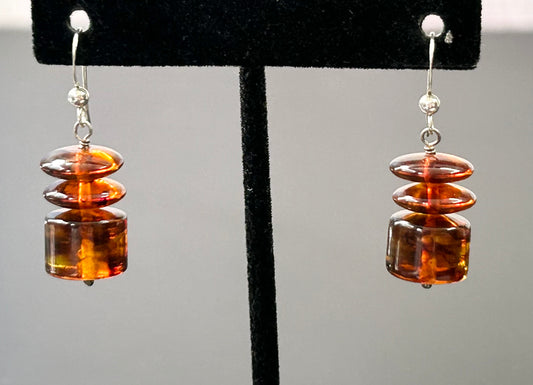 Jay King DTR Amber Color Earrings