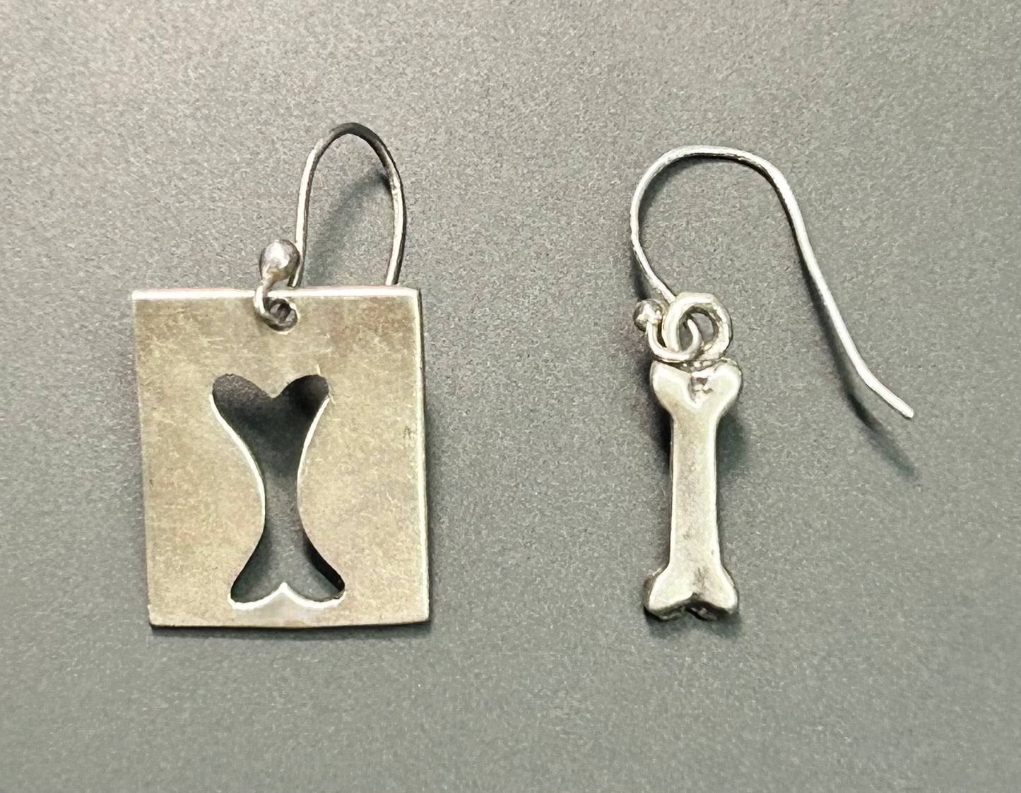 Sterling Silver Bone Earrings