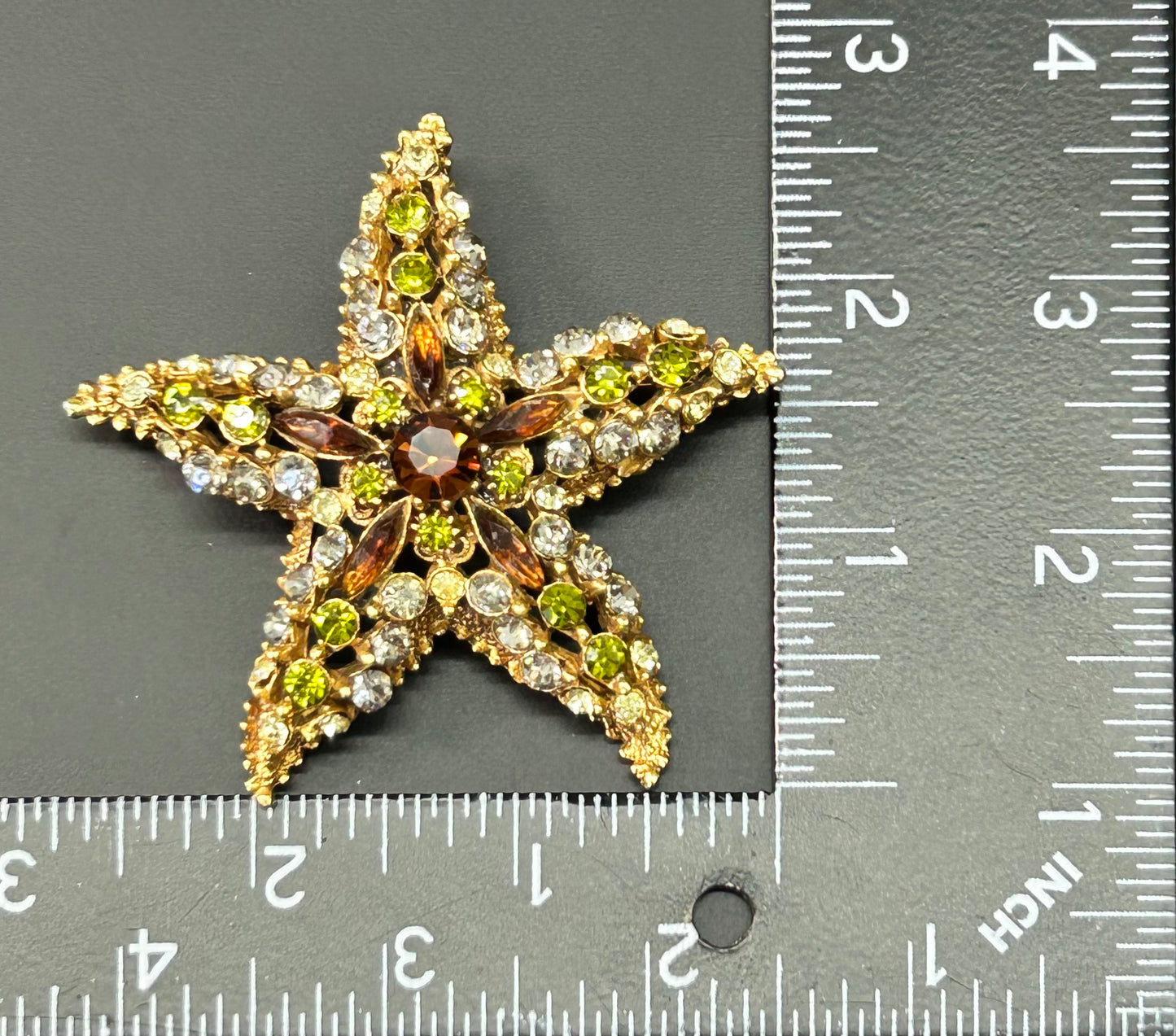 Florenza Rhinestone Starfish Brooch