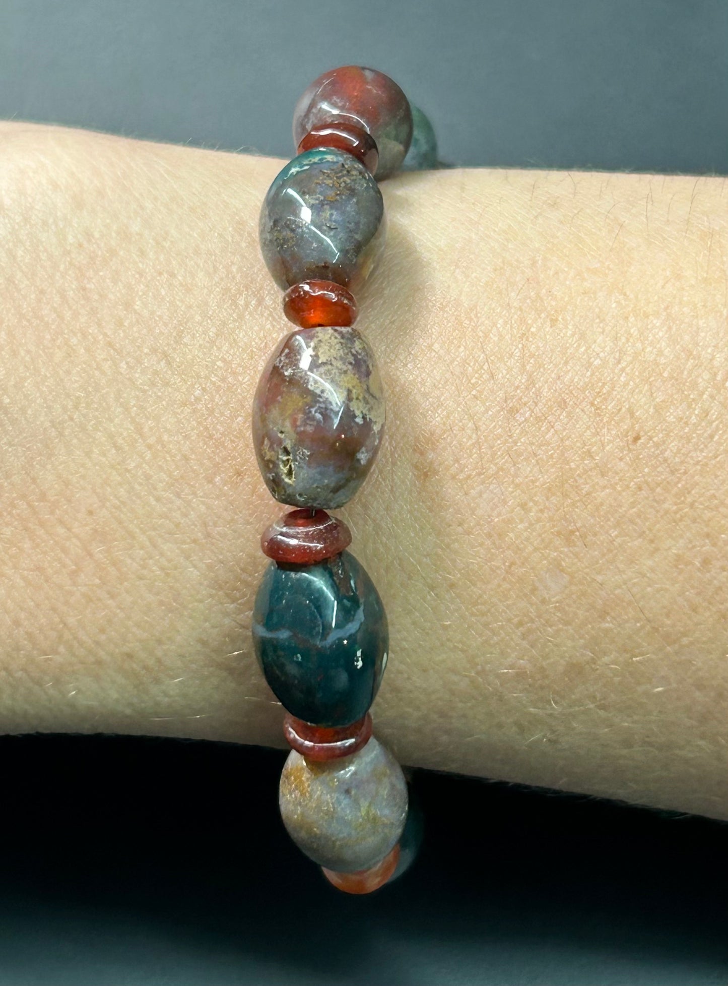 Sterling Silver Agate Necklace Earrings & Bracelet Set