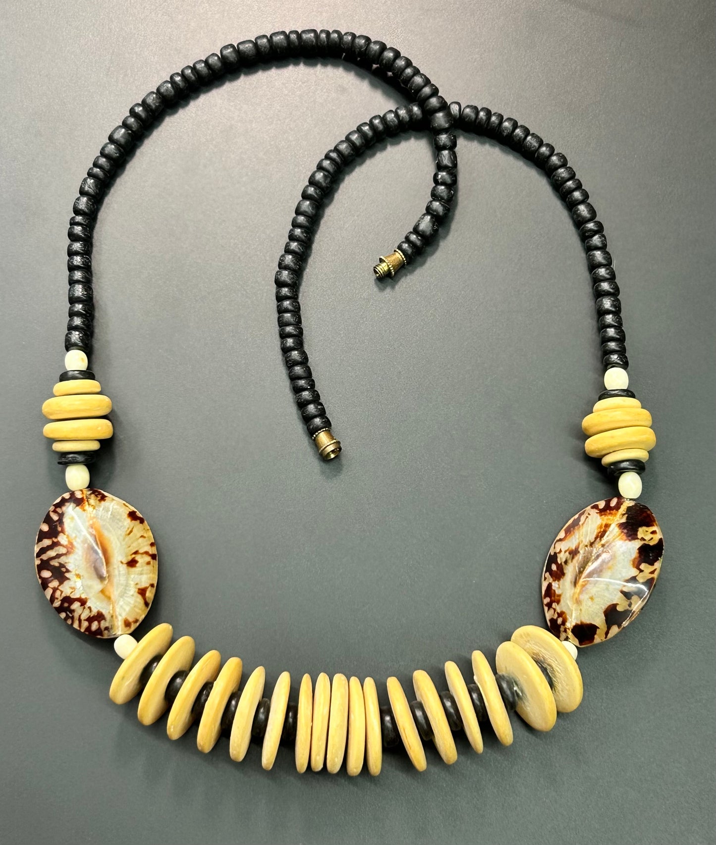 Wood & Limpet Shell Necklace