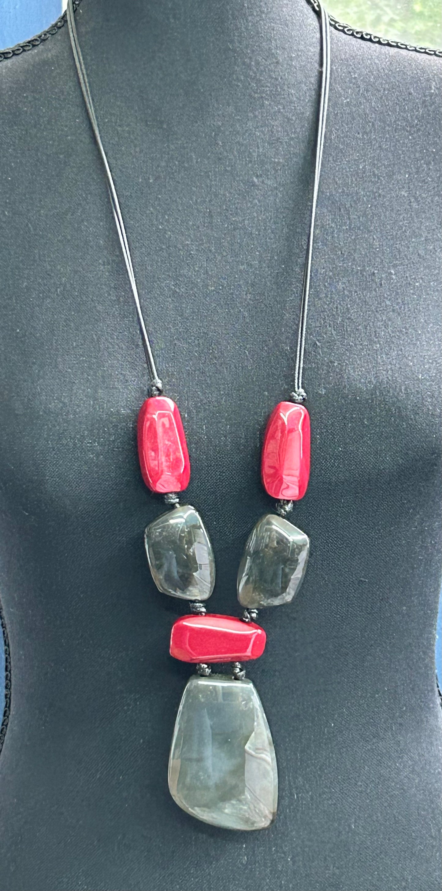 Chunky Acrylic Cord Necklace