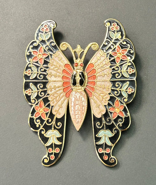 Fish & Crown Butterfly Brooch