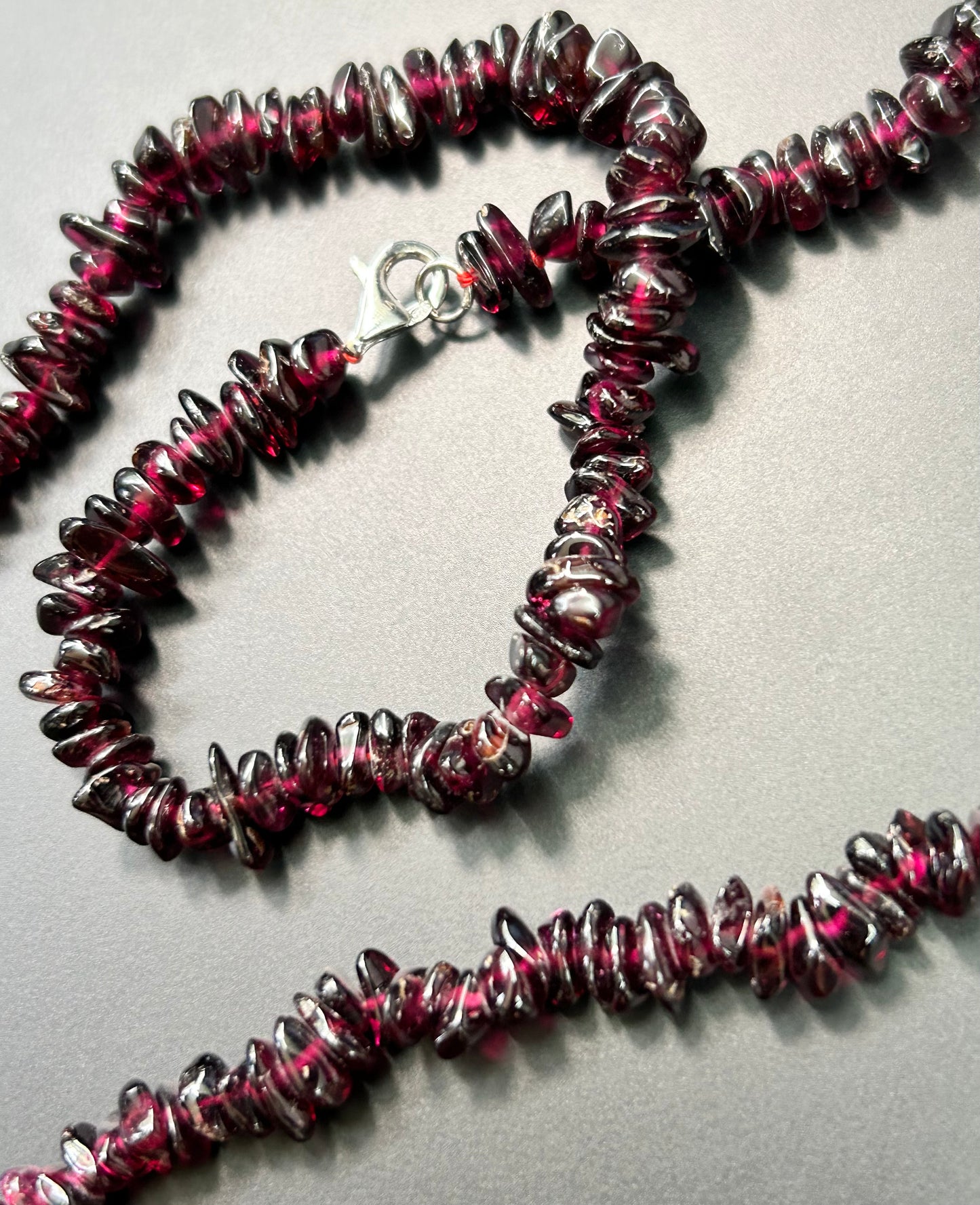 Sterling Silver Garnet Necklace