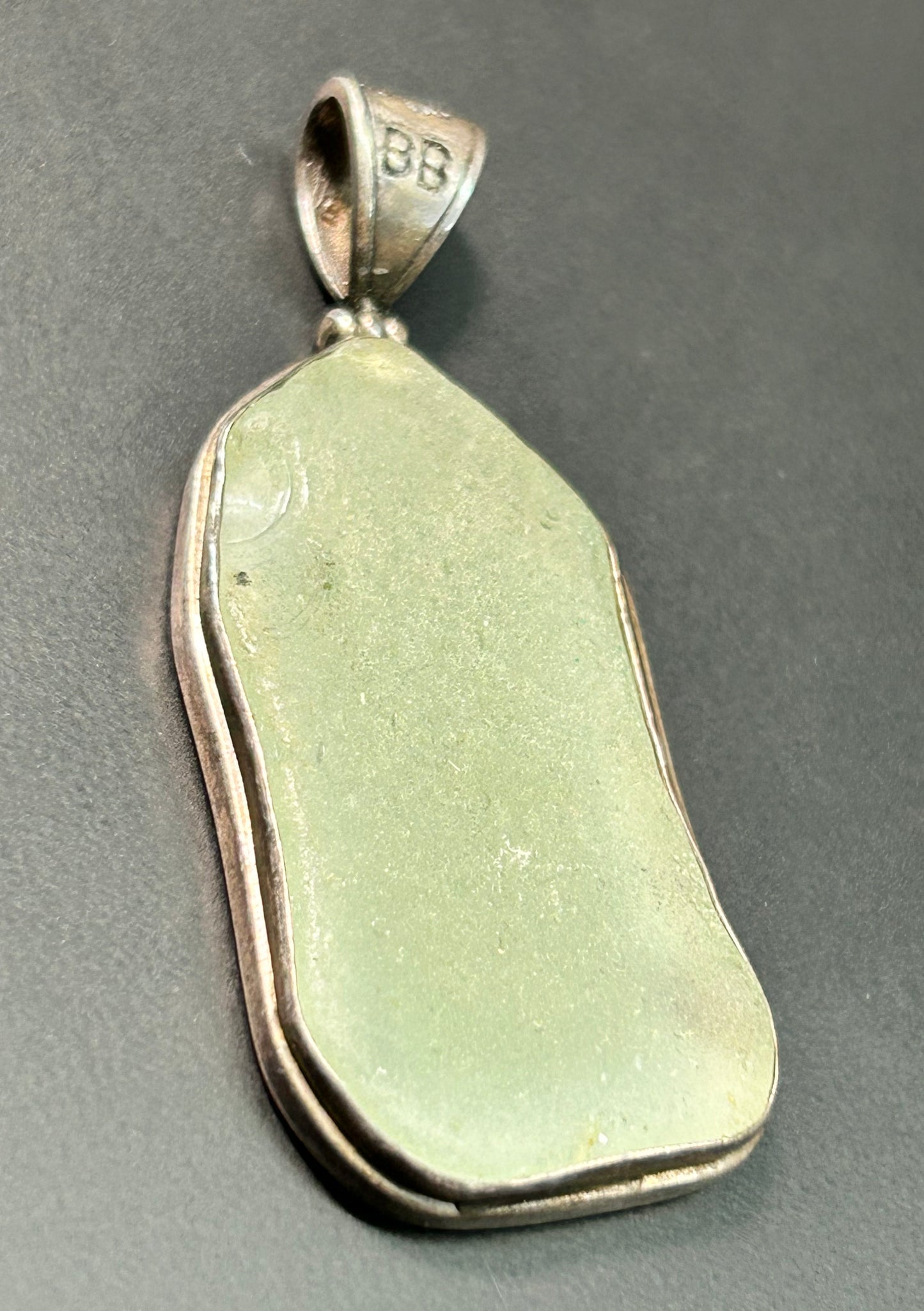 BB Sterling Silver Sea Glass Pendant