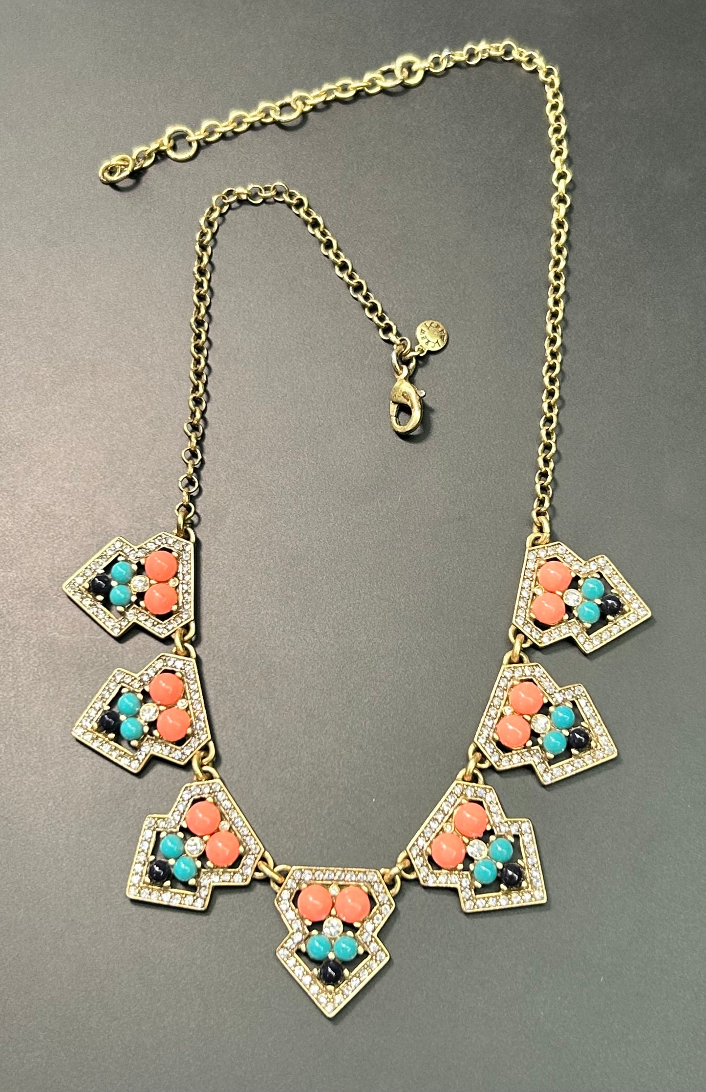 J. Crew Resin & Rhinestone Necklace