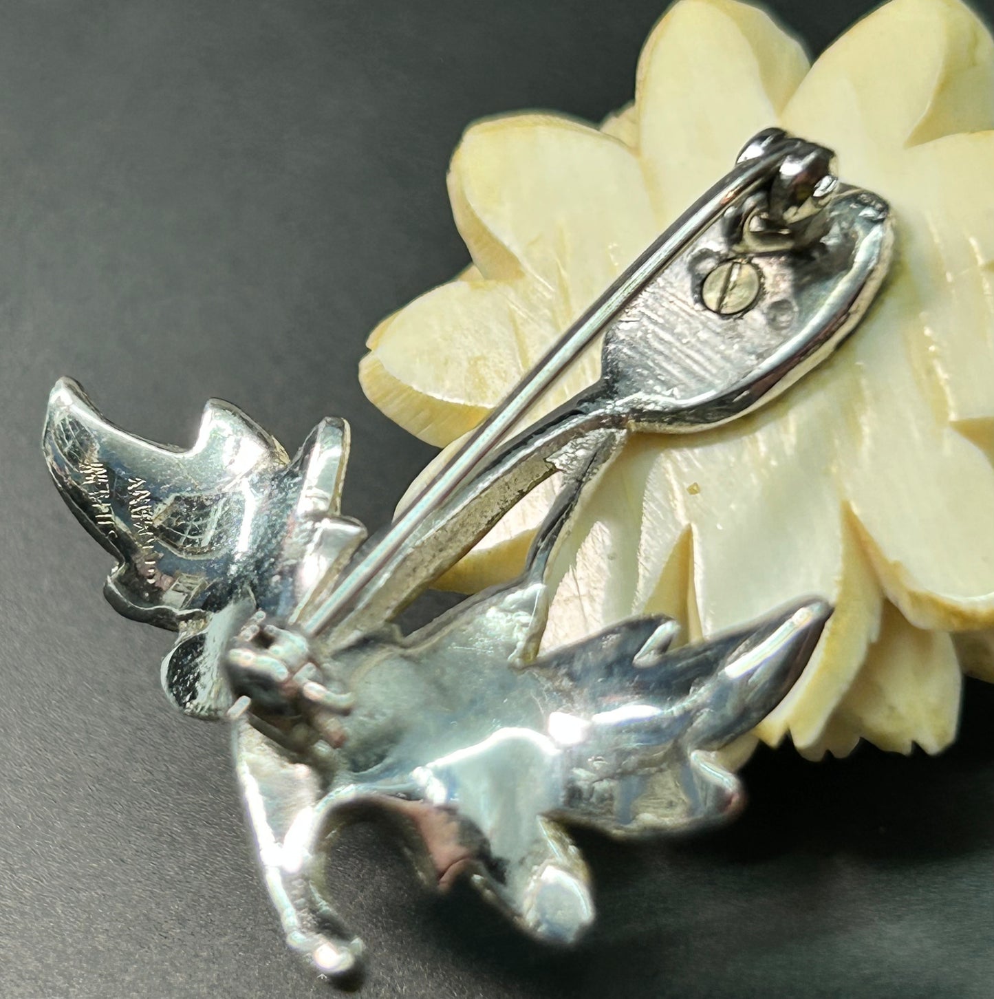 Germany Sterling Silver Flower Brooch