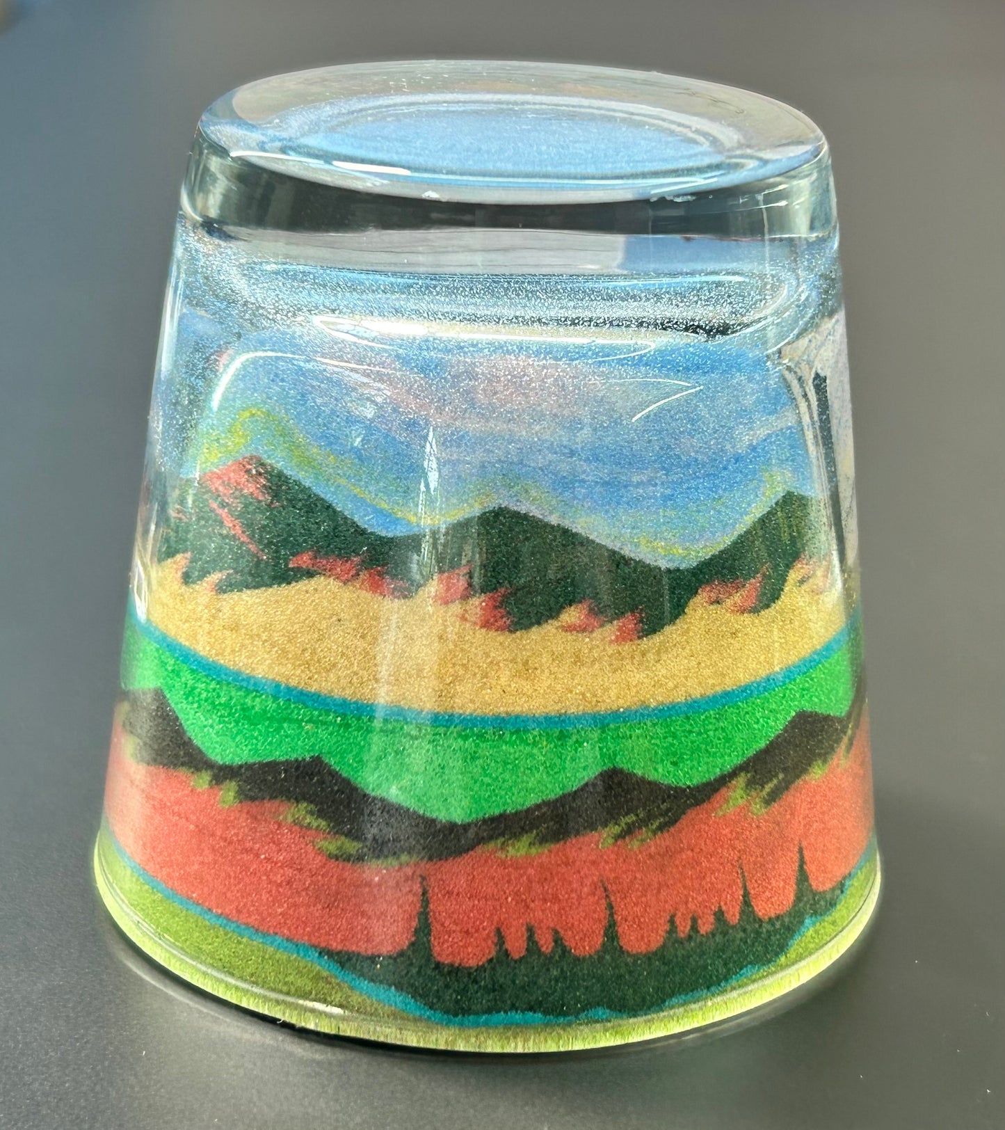 Sunset Sand Art Paperweight