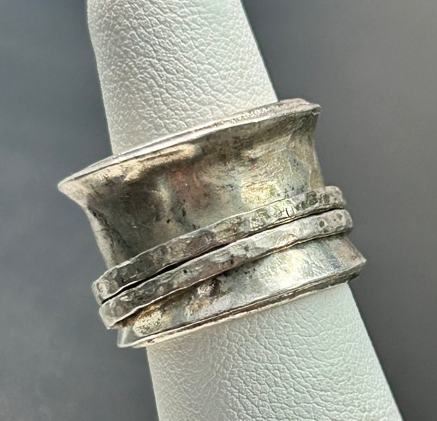 Signed Sterling Silver Spinner Ring