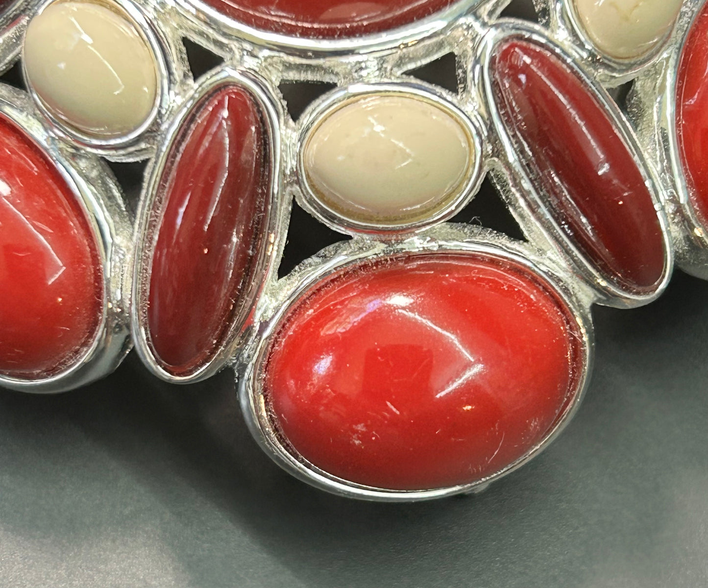 Red Resin Brooch