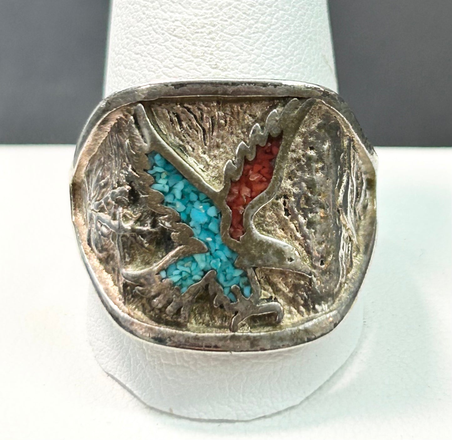 Native American Sterling Silver Eagle Ring