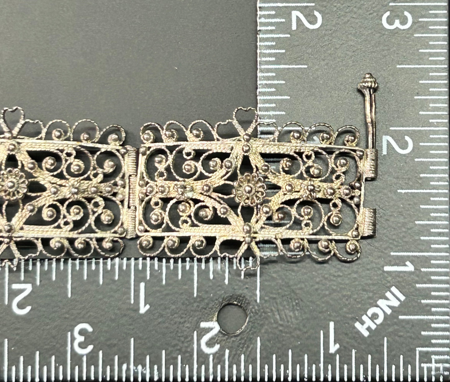 Antique Sterling Silver Filigree Bracelet