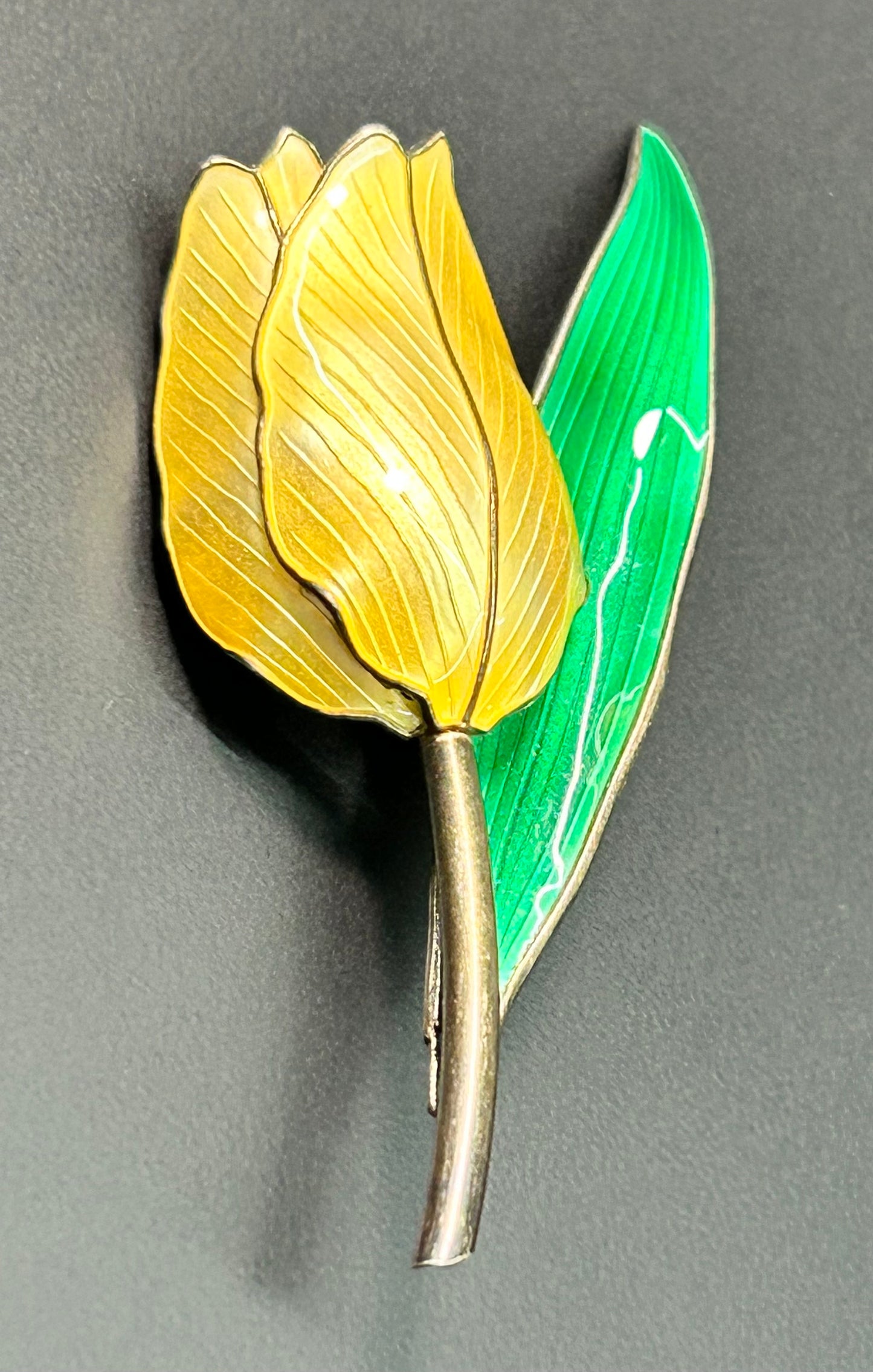 Norway Sterling Silver Tulip Brooch