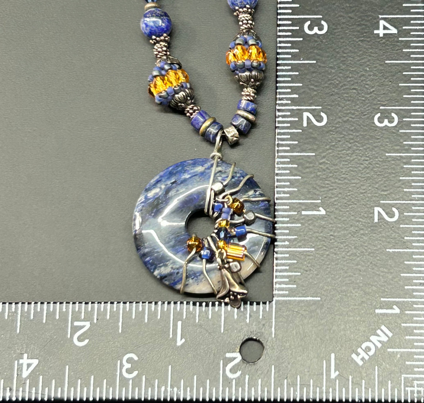 Sterling Silver Lapis Lazuli & Sodalite Necklace