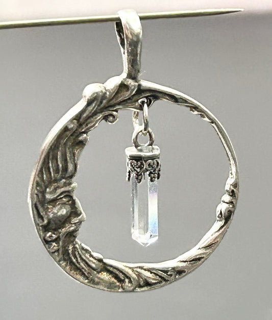 Sterling Silver Moon Pendant