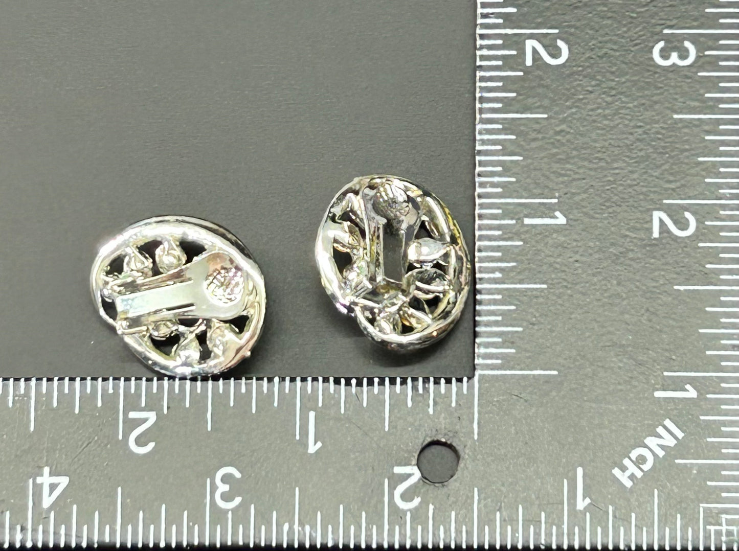 Vintage Rhinestone Clip Earrings