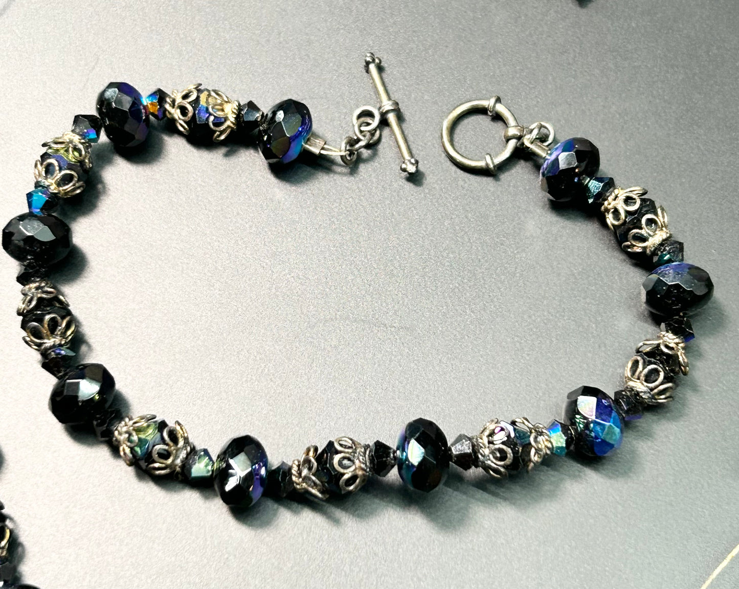Faceted Glass Necklace & Bracelet
