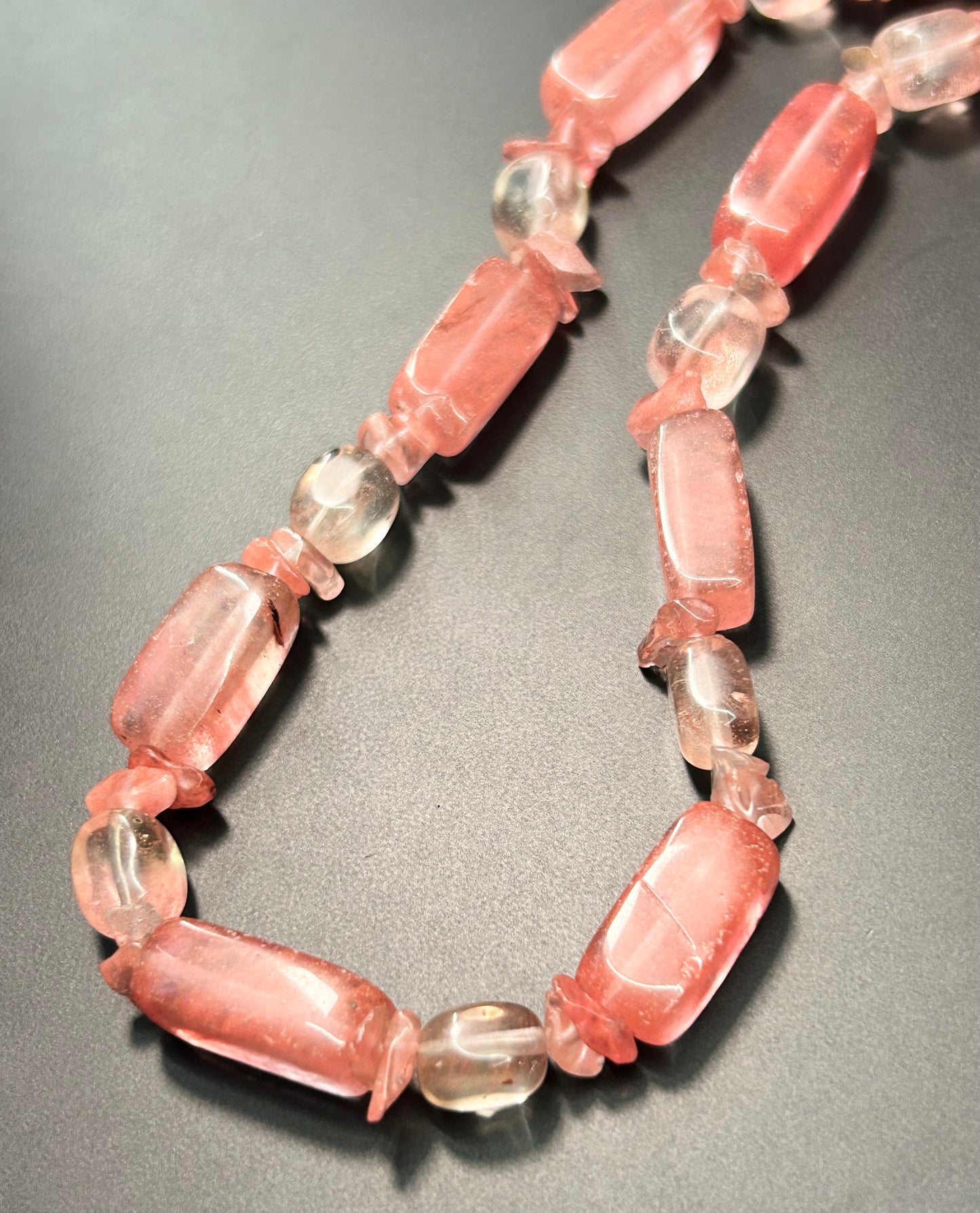 Glass Necklace Sterling Silver Toggle Necklace