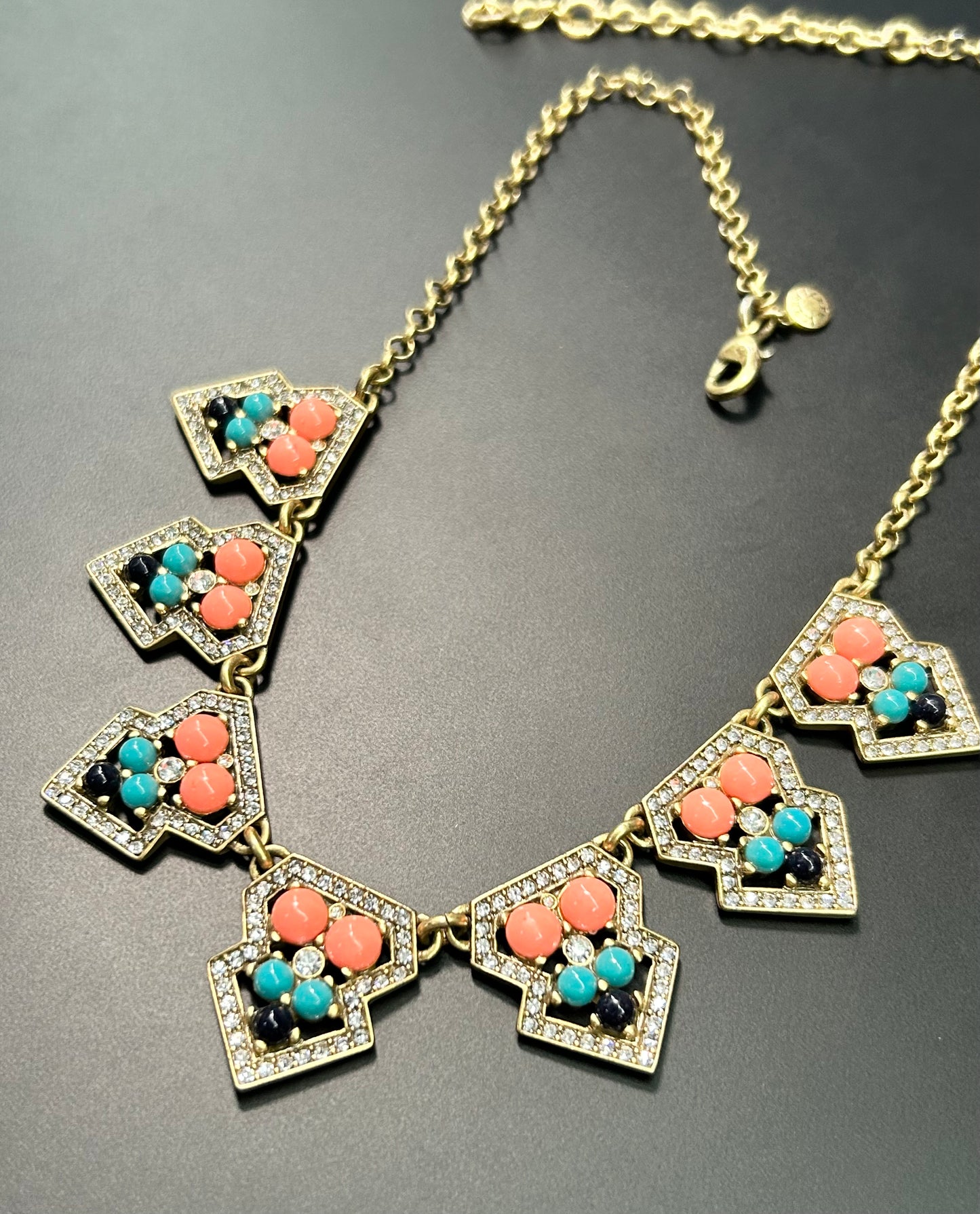 J. Crew Resin & Rhinestone Necklace