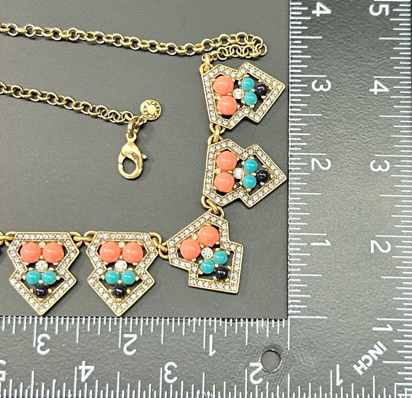 J. Crew Resin & Rhinestone Necklace