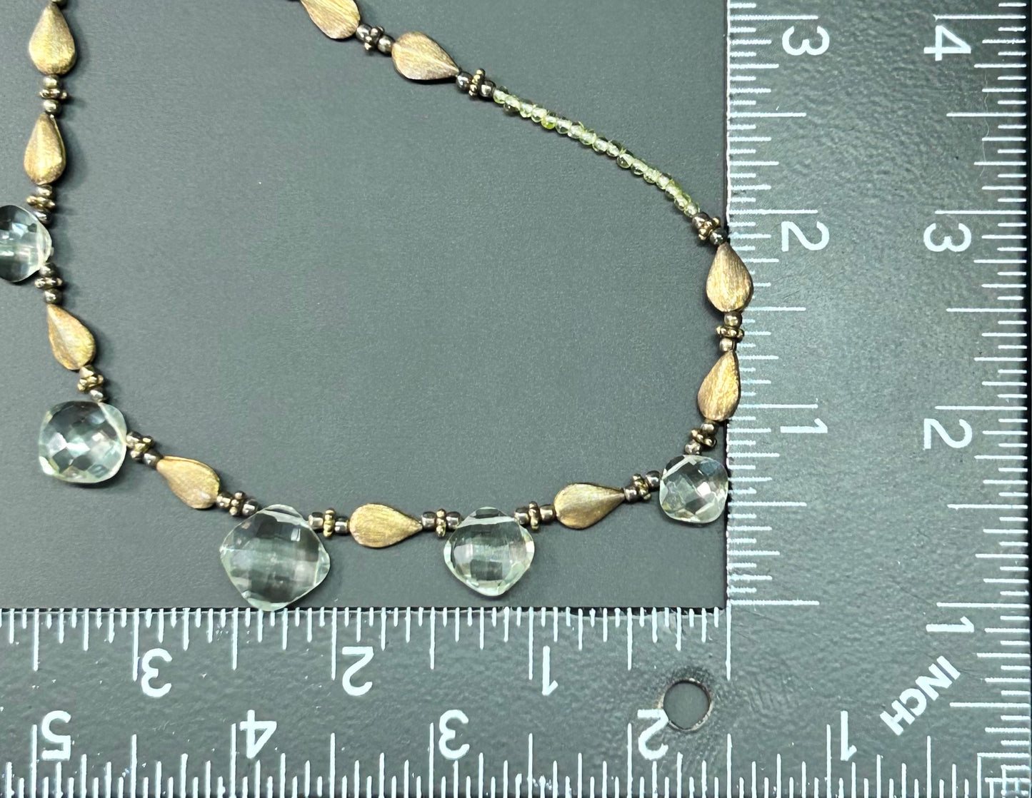 BP Sterling Silver Vermeil Glass Necklace