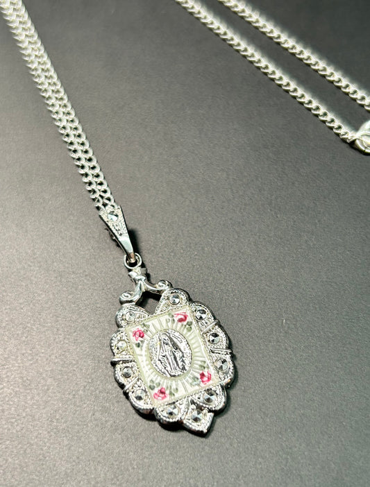 Sterling Silver Our Lady of Guadalupe Necklace