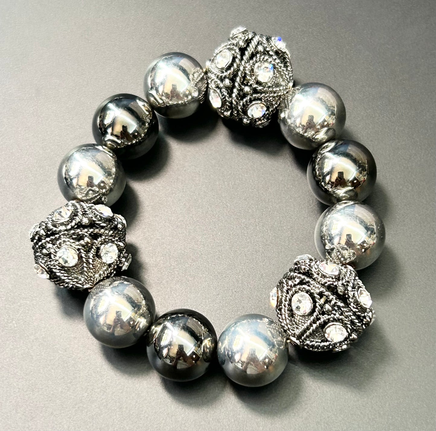 Silver & Gunmetal Tone Bracelet