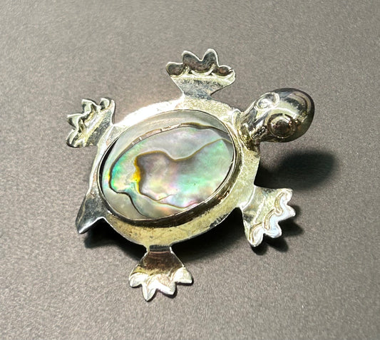 Alpaca Mexico Turtle Brooch